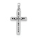 Rhodium Over 14k White Gold Small Diamond Cross Pendant