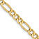 14k Yellow Gold 4.2mm Figaro Link 20 Inch Chain