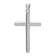Rhodium Over 14k White Gold 3D Polished Tube Cross Pendant