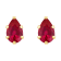 6x4mm Pear Shape Lab Created Ruby 10k Yellow Gold Stud Earrings