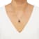 10-11mm Button Black Freshwater Pearl Solitaire Stainless Steel Pendant
with Chain