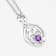 Purple Amethyst Mom and Child Rhodium Over Sterling Silver Heart Pendant
With Chain 0.14ct