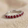 Ruby Stackable Band Ring In Sterling Silver