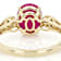 Ruby And Diamond Solitaire Ring In 10K Gold