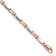 14k White Gold and 14k Rose Gold 3.4mm Polished Fancy Link Bracelet