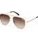 Quay High Key Micro Gold Aviator Frame / Brown Lenses Sunglasses