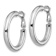 Rhodium Over 14k White Gold Polished 1 1/8" Round Hoop Earrings