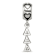 Rhodium Over Sterling Silver LogoArt Delta Delta Delta Vertical Letters
Heart Bead