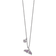Rhodium Over Sterling Silver Polished Cubic Zirconia Whale Tail 17.75
Inch Necklace