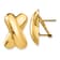 14k Yellow Gold Polished X Stud Earrings