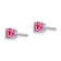 Rhodium Over 14K White Gold Pink Sapphire Earrings