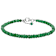 Emerald Rondelle Beaded Bracelet In Sterling Silver
