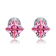 Morganite Color CZ Cross Stud Earrings In Sterling Silver