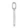 14K White Gold Diamond Lower Case Letter H Initial Pendant