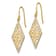 14K Yellow Gold and Rhodium Over 14K Yellow Gold Textured Diamond Shape
Filigree Dangle Earrings