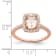 14K Rose Gold Morganite Diamond Halo Engagement Ring 1.55ctw