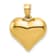 14k Yellow Gold 3D Polished Puffed Heart Pendant