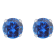 5mm Round Lab Created Sapphire Rhodium Over 10k White Gold Stud Earrings