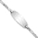 Rhodium Over 14k White Gold Oval Figaro Link ID Bracelet