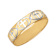 6mm Cross Band in 10k Yellow Gold with White Rhodium