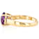 Amethyst Oval Solitaire Ring In 18K Gold Over Sterling Silver 2.16ct