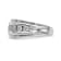 Rhodium Over 14K White Gold Lab Grown Diamond Men's Band