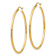 14k Yellow Gold Polished 1 3/4" Tube Hoop Earrings