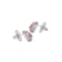 Pink and White Cubic Zirconia Platineve Earrings3.30ctw