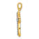10k Yellow Gold and Rhodium Over 10k Yellow Gold 0.136 cttw Diamond
Cross Pendant