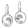 Rhodium Over Sterling Silver Polished Cubic Zirconia Wave Dangle Earrings
