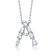 Initial A Mixed Cut CZ Pendant Necklace In Sterling Silver 18 Inch
