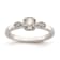Rhodium Over 14K Gold Petite Rope Edge Round Diamond Ring 0.24ctw