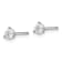 Rhodium Over 14K White Gold 1/3ct. 3.5mm Round J-K Color Moissanite Earrings