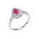Red Ruby Rhodium Over 10k White Gold Ring 1.032ctw