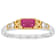 Ruby And Lab-Grown Diamond Ring In 18K Gold Over Sterling Silver 0.40ctw