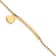 14k Yellow Gold Children's Polished Heart Dangle Bar Bracelet