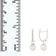 White Cultured Akoya Pearl 14k White Gold Earrings 7-7.5mm