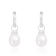 8-8.5mm White Cultured Freshwater Pearl Rhodium Over Sterling Silver Earrings