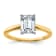 14K Yellow Gold With White Gold Accents 1 3/4 ct. G H I True Light
Emerald Moissanite Solitaire Ring