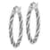 Rhodium Over Sterling Silver 2.5x30mm Twisted Hoop Earrings