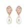7-7.5mm Oval White Freshwater Pearl with Morganite and Diamond Accents
14K Rose Gold Drop Earrings