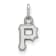 Rhodium Over Sterling Silver MLB Pittsburgh Pirates LogoArt Pendant