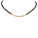 Barse Onyx Bar Necklace In 18K Gold Over Brass