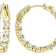 Moissanite Inside-Out Hoop Earrings In 14K Gold Over Sterling Silver