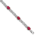 Rhodium Over 14k White Gold Diamond and Ruby Infinity Bracelet