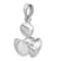 Rhodium Over 14k White Gold 3D Polished Propeller Pendant
