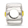 Sterling Silver Brushed and Polished Crystal Yellow Bead