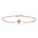 Moissanite Bezel Station Bracelet In 18K Rose Gold Over Sterling Silver 0.50ct