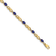 14k Yellow Gold and Rhodium Over 14k Yellow Gold Diamond and Oval
Sapphire Bracelet