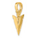 14k Yellow Gold 3D and Textured Arrowhead Charm
